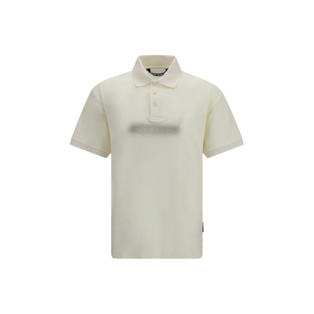 Palm Angels Men Cotton Polo With Embroidered Logo